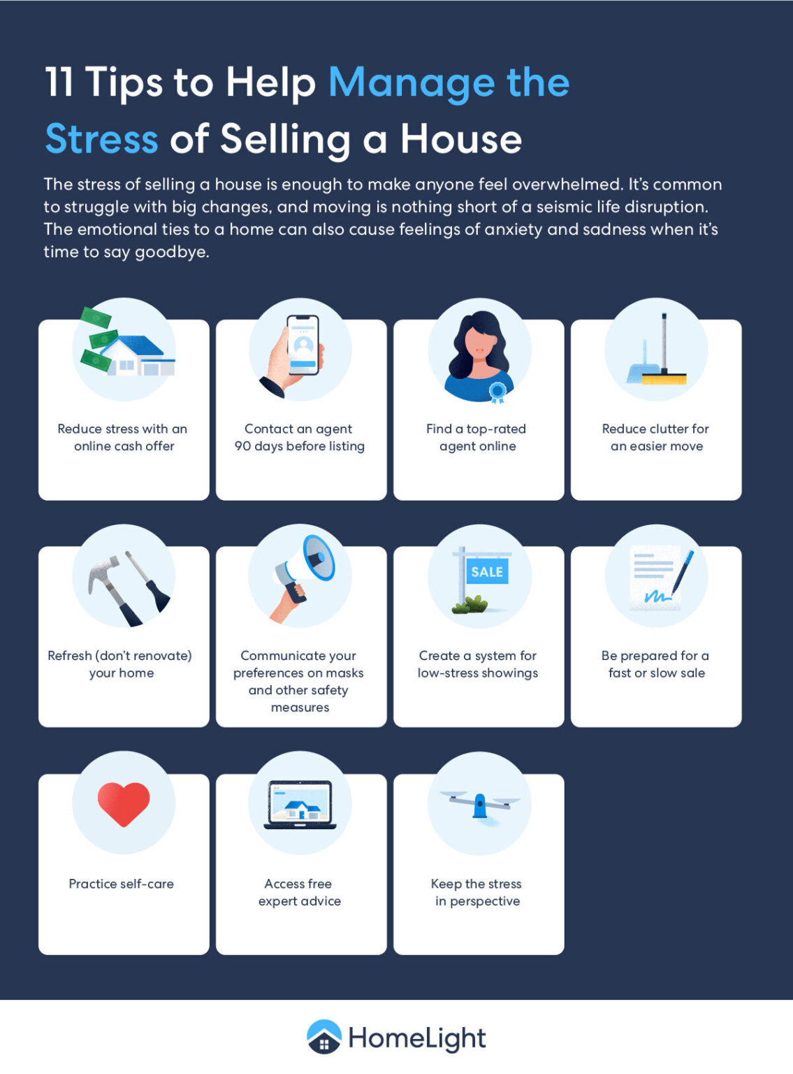 stress selling a home 01 1 Infographic on How to Manage the Stress of Selling a House: 11 Helpful Tips